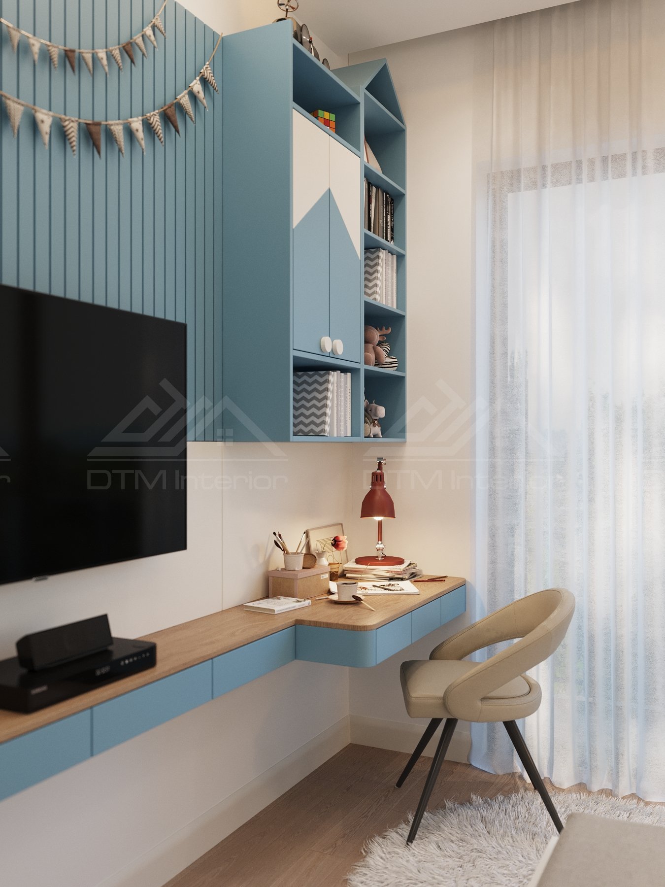 Phòng Ngủ Cho Bé Gái Diện Tích 20m2